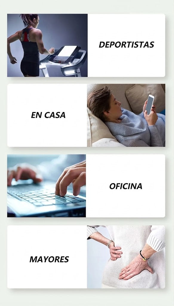 Pistola de Masaje Muscular Portátil · 6 Niveles y 4 Cabezales